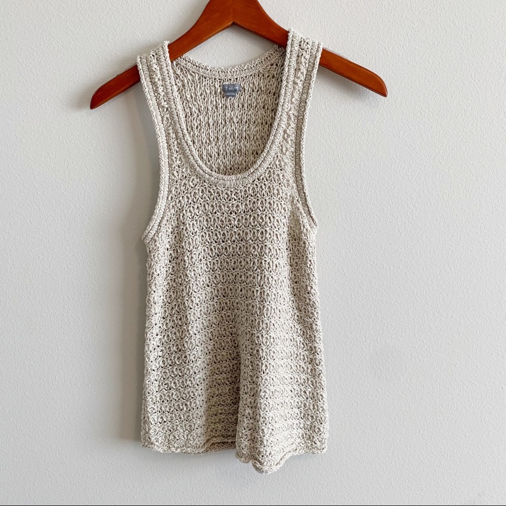 Aerie crochet knit tank top